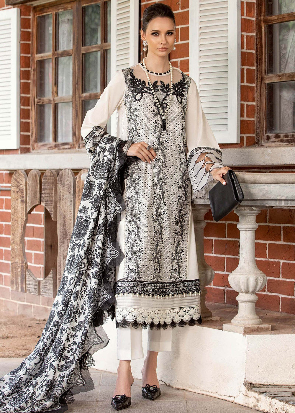 Buy Now Lawn Printed Suit - Maria B - M.Prints Eid Collection 2023 - MPT-1807-A Online in USA, UK, Canada & Worldwide at Empress Clothing. 