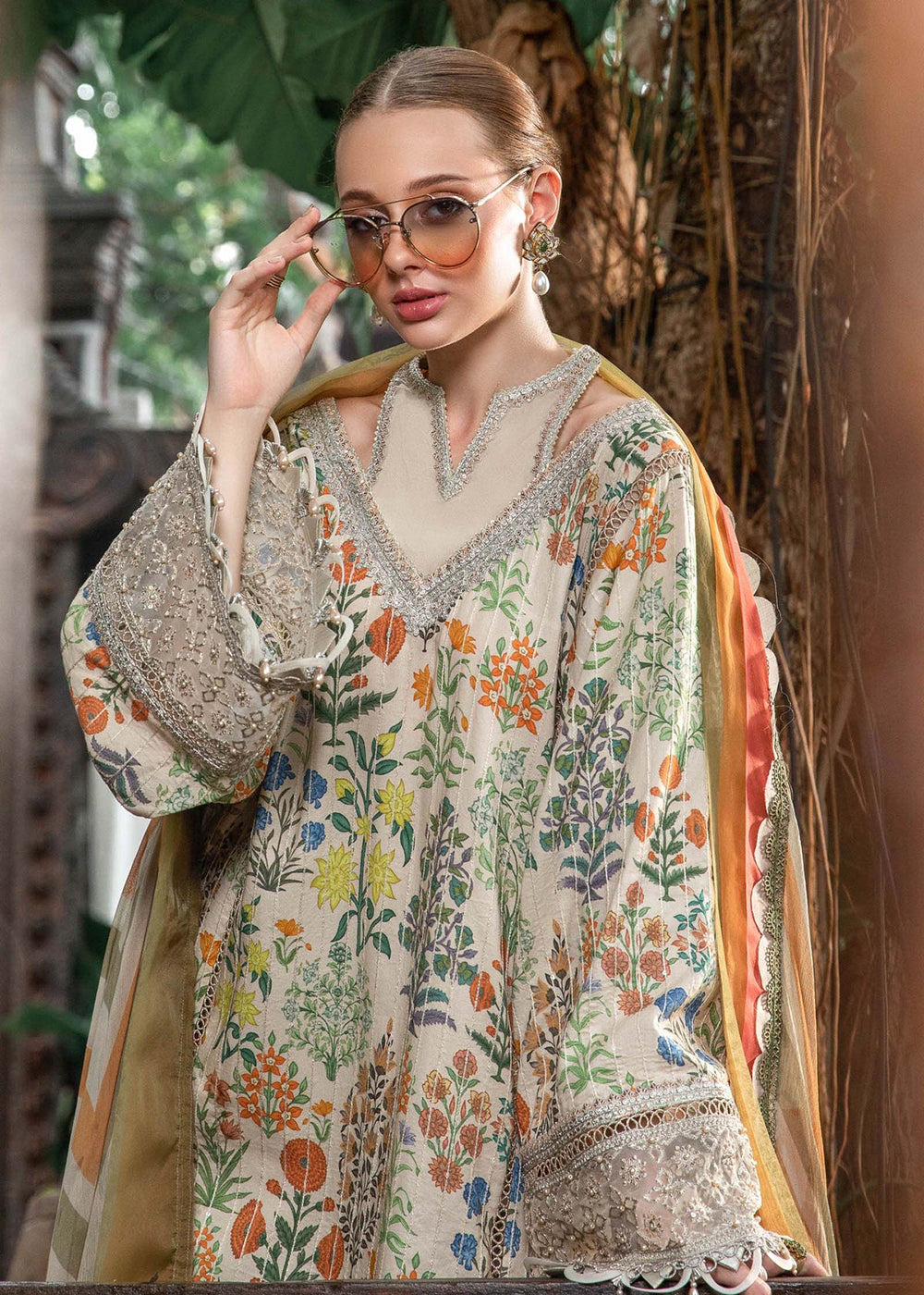 Buy Now Lawn Printed Suit - Maria B - M.Prints Eid Collection 2023 - MPT-1808-A Online in USA, UK, Canada & Worldwide at Empress Clothing. 
