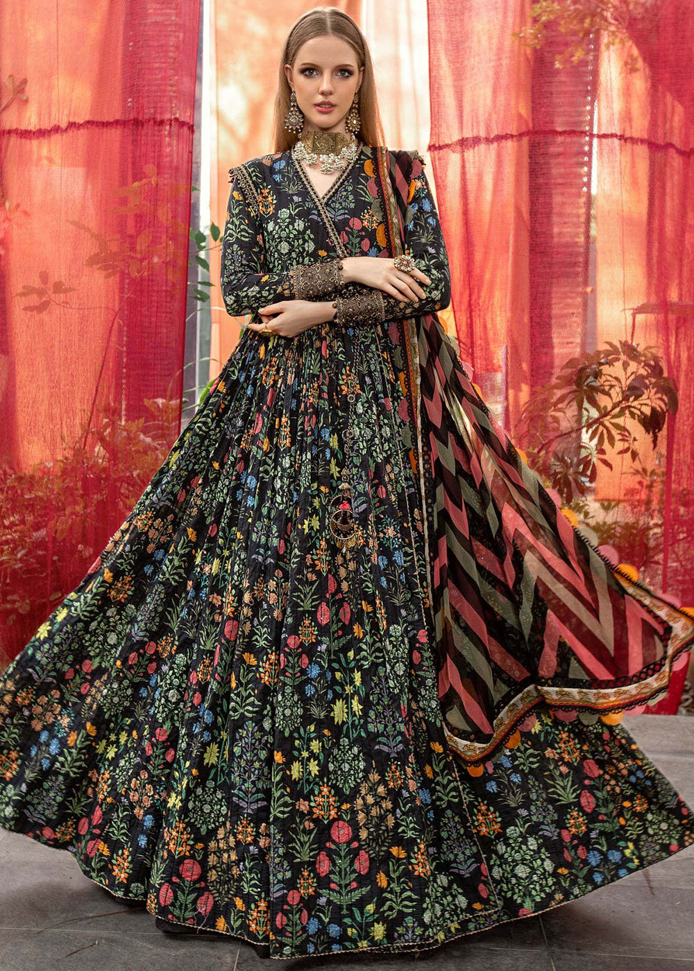 Buy Now Lawn Printed Suit - Maria B - M.Prints Eid Collection 2023 - MPT-1808-B Online in USA, UK, Canada & Worldwide at Empress Clothing. 