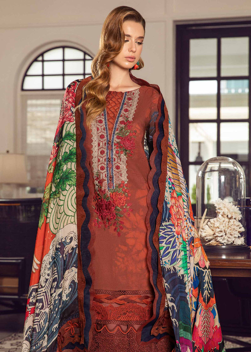Buy Now M Prints Fall Edit 23 by Maria B - MPT-1902-A Online in USA, UK, Canada & Worldwide at Empress Clothing.