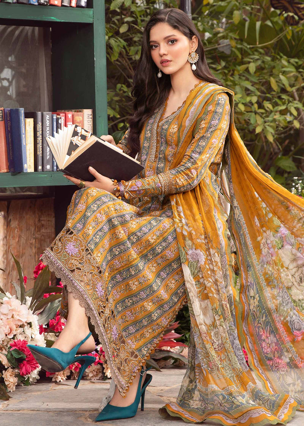 Buy Now M.Prints Spring Summer Lawn Edit '24 by Maria B | MPT-2107-A Online at Empress in USA, UK, Canada & Worldwide at Empress Clothing. 