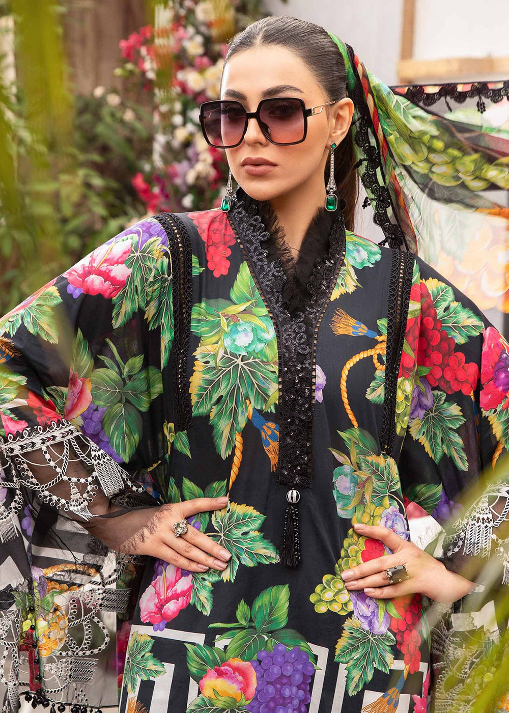 Buy Now M.Prints Spring Summer Lawn Edit '24 by Maria B | MPT-2108-B Online at Empress in USA, UK, Canada & Worldwide at Empress Clothing.