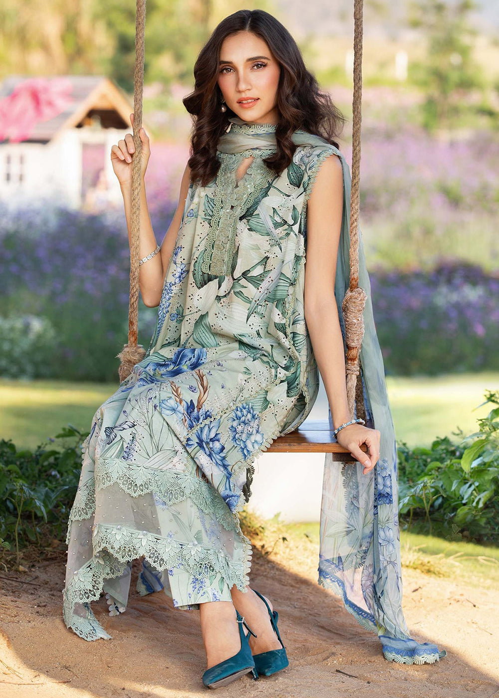 Buy Now M.Prints Spring Summer Lawn '25 by Maria B | MPT-2502-B Online in USA, UK, Canada, Italy, France, Norway, UAE & Worldwide at Empress Clothing. 
