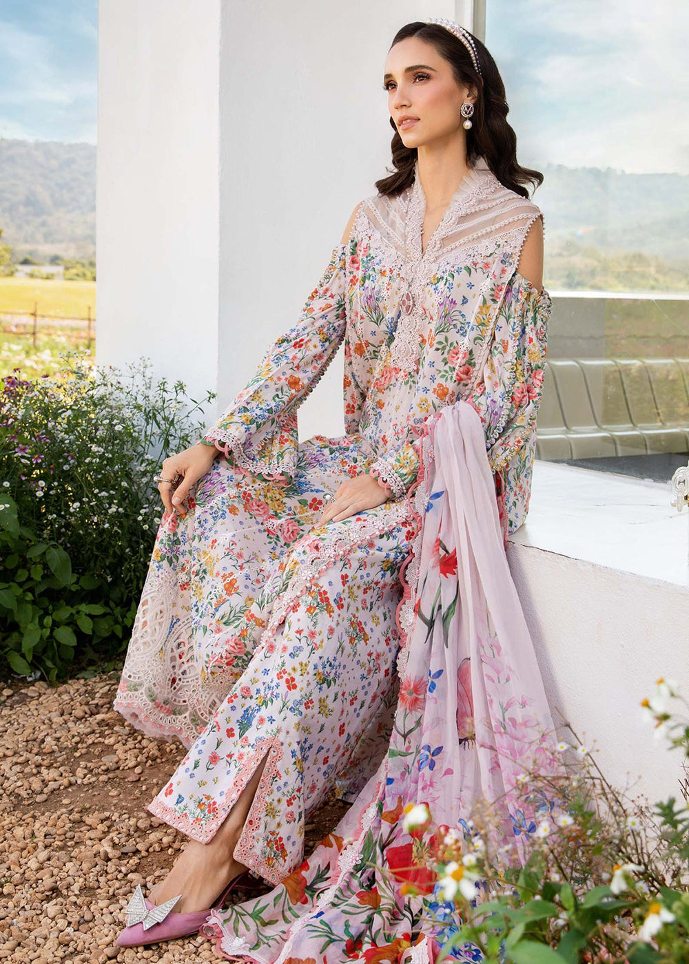 Buy Now M.Prints Spring Summer Lawn '25 by Maria B | MPT-2507-A Online in USA, UK, Canada, Italy, France, Norway, UAE & Worldwide at Empress Clothing.