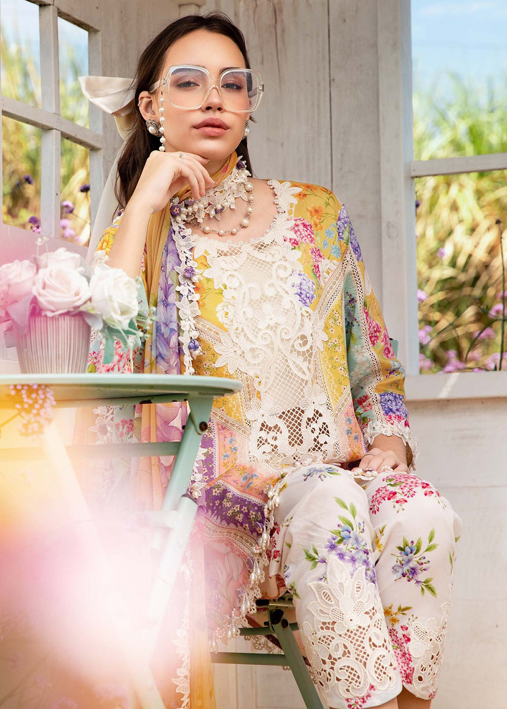 Buy Now M.Prints Spring Summer Lawn '25 by Maria B | MPT-2509-A Online in USA, UK, Canada, Italy, France, Norway, UAE & Worldwide at Empress Clothing. 