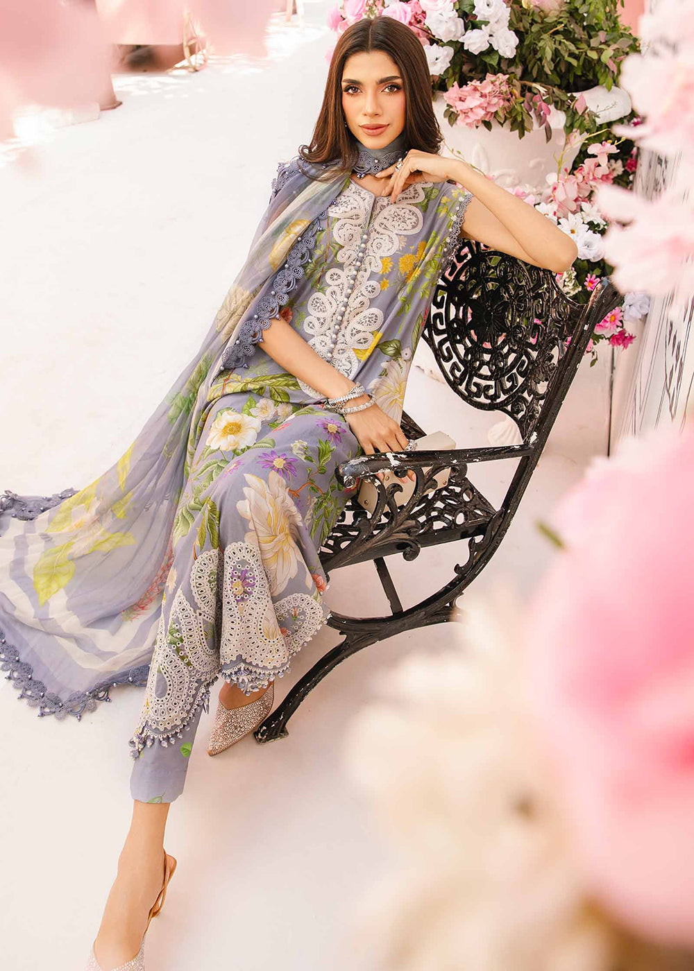 Buy Now Unstitched M Prints Summer Edit '25 by Maria B | MPT-2604-A Online in USA, UK, Canada, Germany, Italy, Austria, France & Worldwide at Empress Clothing.