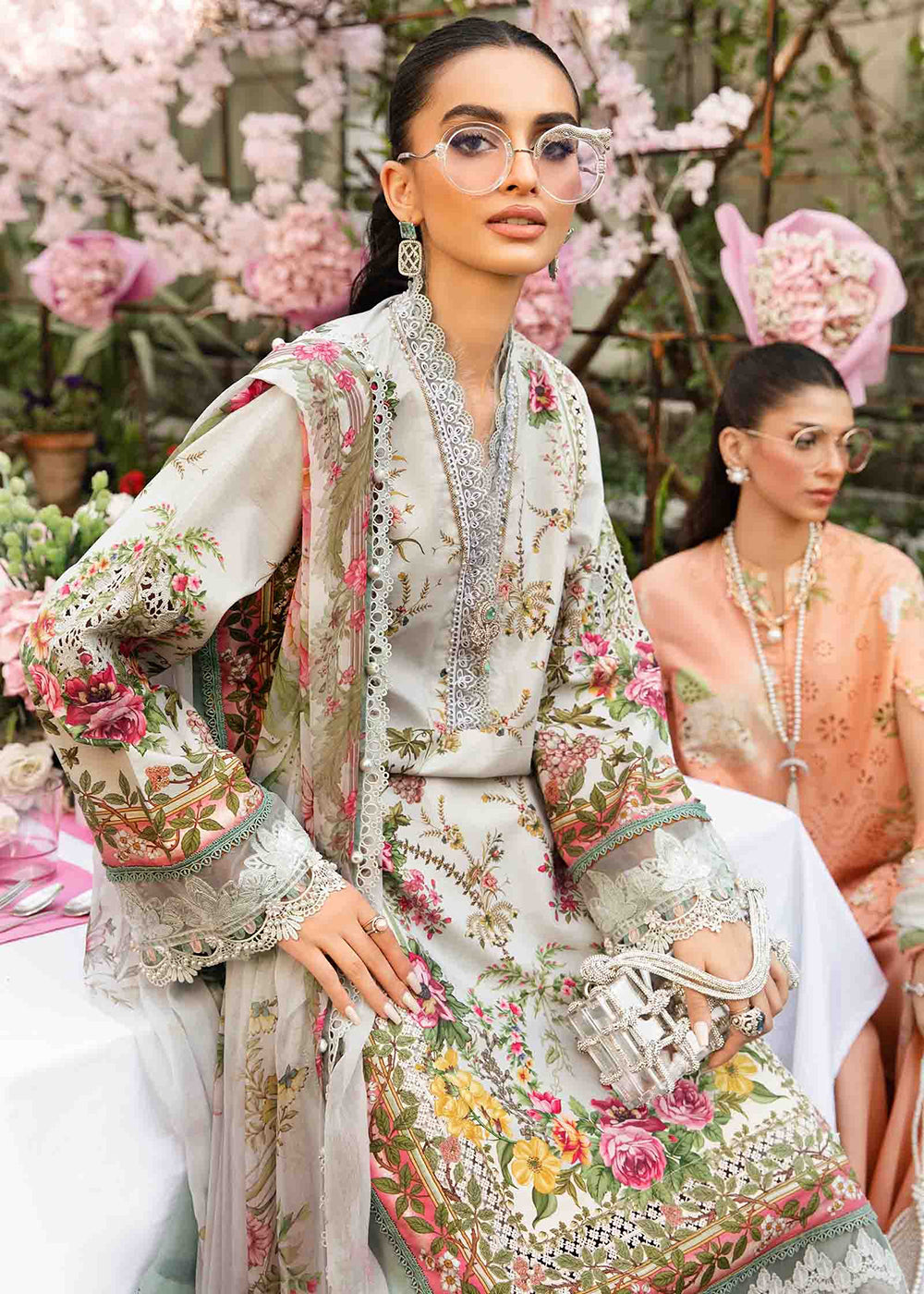 Buy Now Unstitched M Prints Summer Edit '25 by Maria B | MPT-2605-B Online in USA, UK, Canada, Germany, Italy, Austria, France & Worldwide at Empress Clothing.