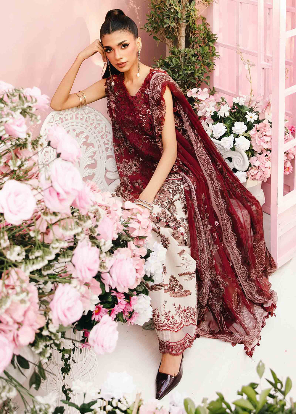 Buy Now Unstitched M Prints Summer Edit '25 by Maria B | MPT-2608-A Online in USA, UK, Canada, Germany, Italy, Austria, France & Worldwide at Empress Clothing.