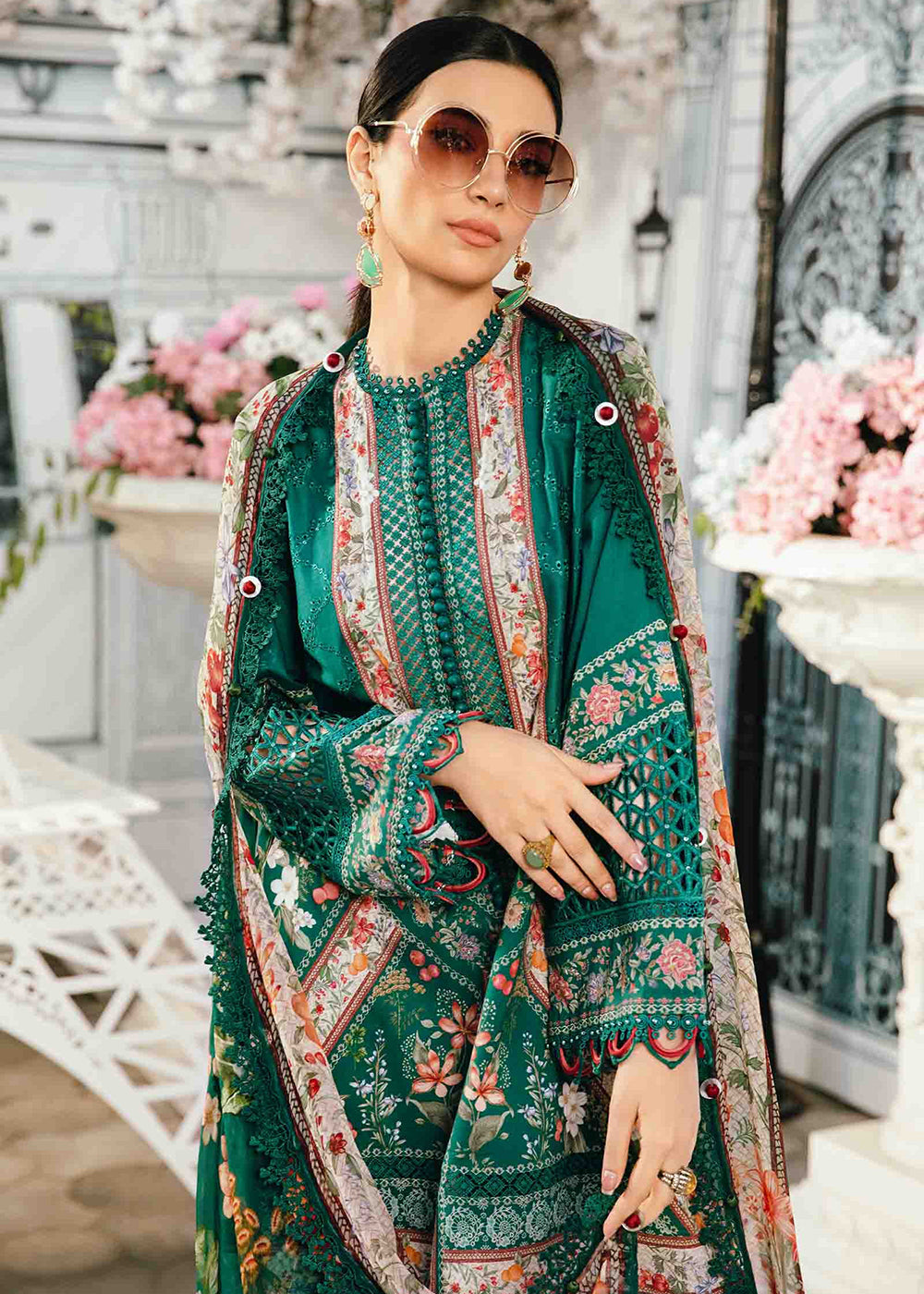 Buy Now Unstitched M Prints Summer Edit '25 by Maria B | MPT-2610-A Online in USA, UK, Canada, Germany, Italy, Austria, France & Worldwide at Empress Clothing.