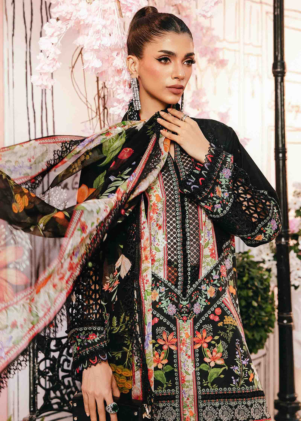 Buy Now Unstitched M Prints Summer Edit '25 by Maria B | MPT-2610-B Online in USA, UK, Canada, Germany, Italy, Austria, France & Worldwide at Empress Clothing.