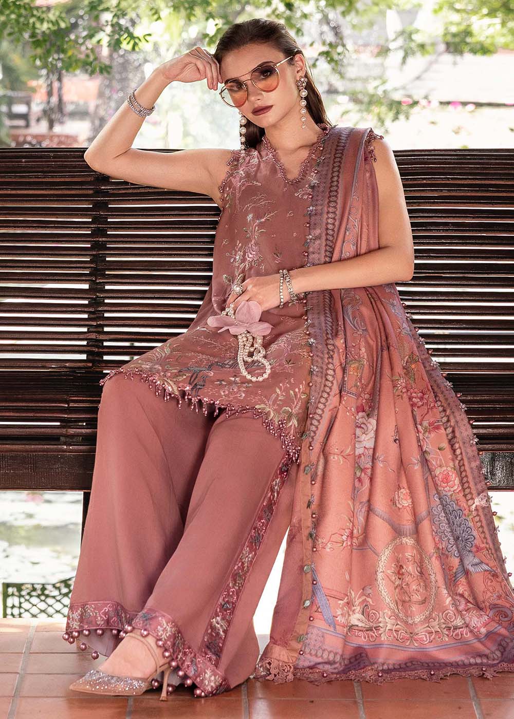 Buy Now M Prints Winter Collection '25 by Maria B | MPT-2801-A Online in USA, UK, Canada, France, Italy, Germany, Greece, Sweden, UAE & Worldwide at Empress.