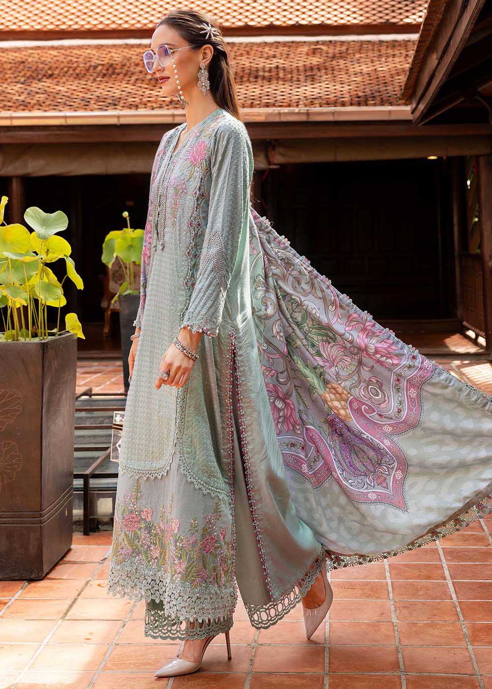 Buy Now M Prints Winter Collection '25 by Maria B | MPT-2802-A Online in USA, UK, Canada, France, Italy, Germany, Greece, Sweden, UAE & Worldwide at Empress.