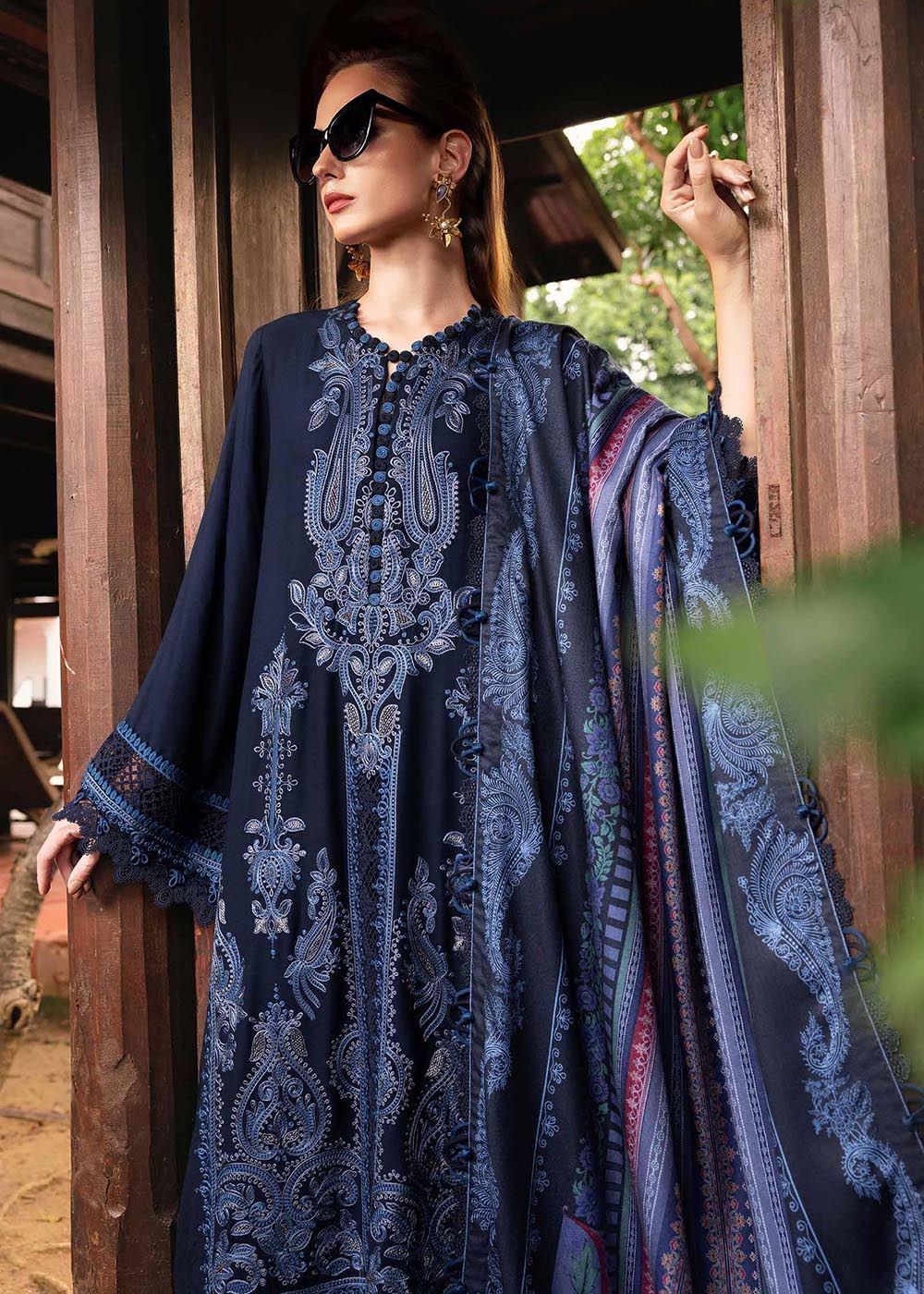 Buy Now M Prints Winter Collection '25 by Maria B | MPT-2803-B Online in USA, UK, Canada, France, Italy, Germany, Greece, Sweden, UAE & Worldwide at Empress.