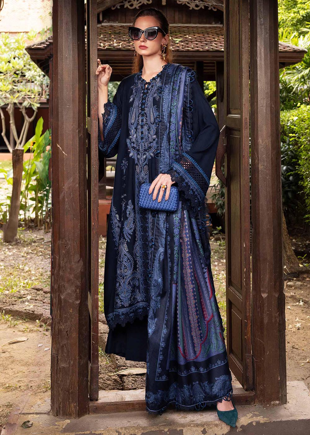 Buy Now M Prints Winter Collection '25 by Maria B | MPT-2803-B Online in USA, UK, Canada, France, Italy, Germany, Greece, Sweden, UAE & Worldwide at Empress.