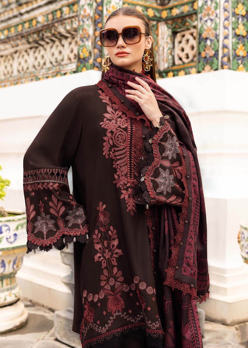 Buy Now M Prints Winter Collection '25 by Maria B | MPT-2804-A Online in USA, UK, Canada, France, Italy, Germany, Greece, Sweden, UAE & Worldwide at Empress.