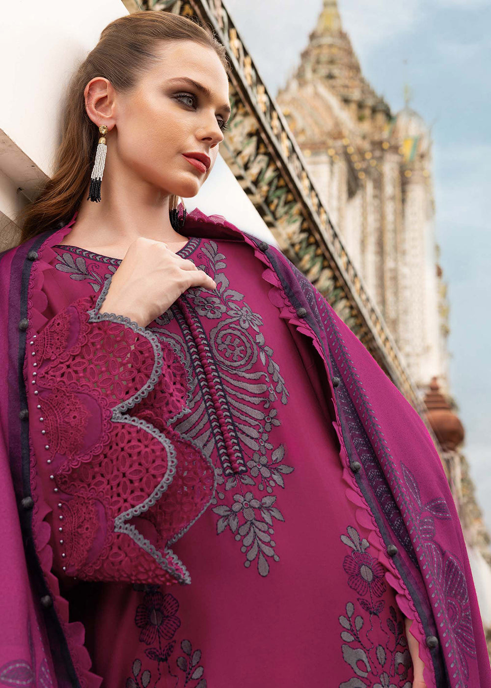 Buy Now M Prints Winter Collection '25 by Maria B | MPT-2804-B Online in USA, UK, Canada, France, Italy, Germany, Greece, Sweden, UAE & Worldwide at Empress.