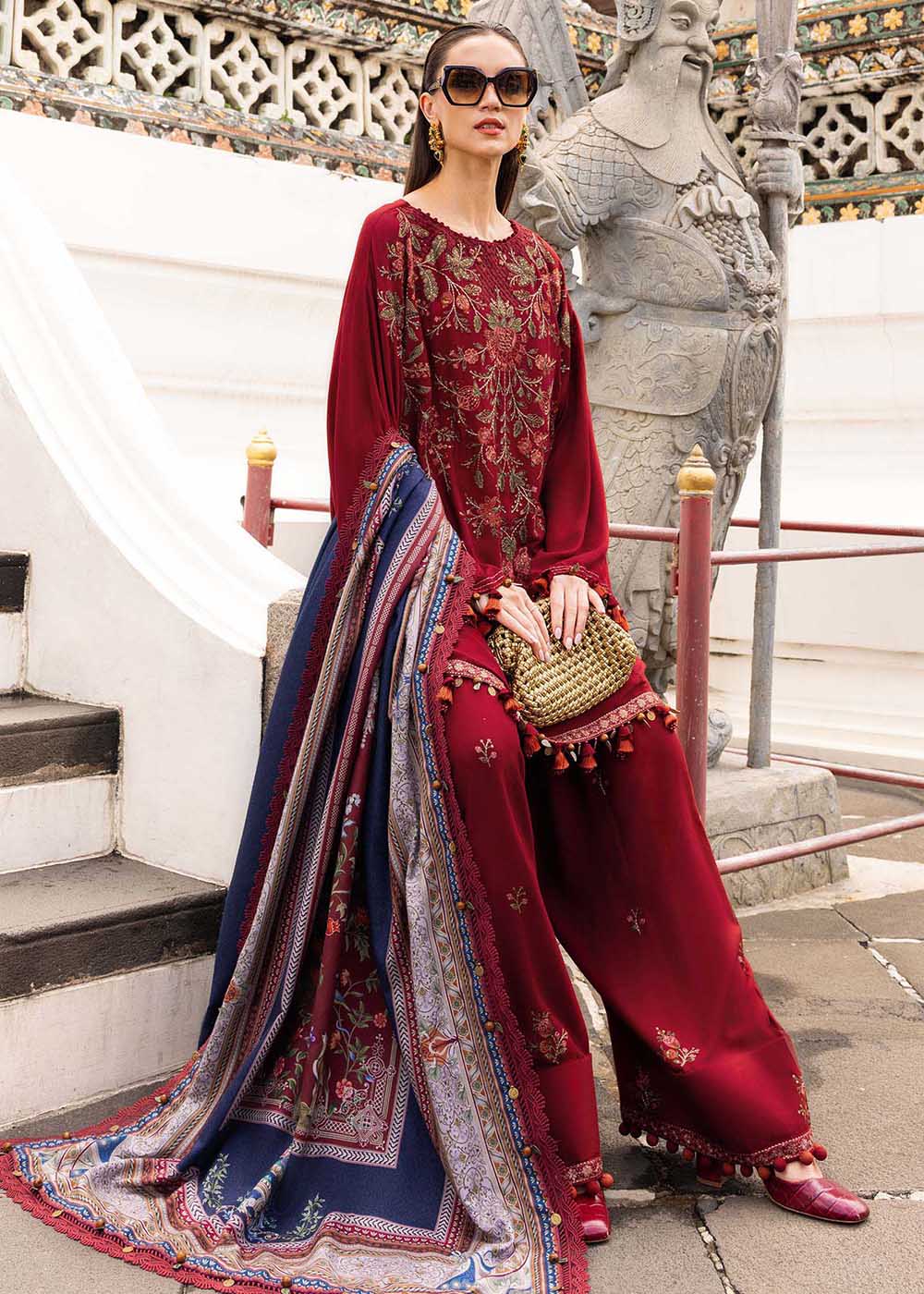 Buy Now M Prints Winter Collection '25 by Maria B | MPT-2805-A Online in USA, UK, Canada, France, Italy, Germany, Greece, Sweden, UAE & Worldwide at Empress.