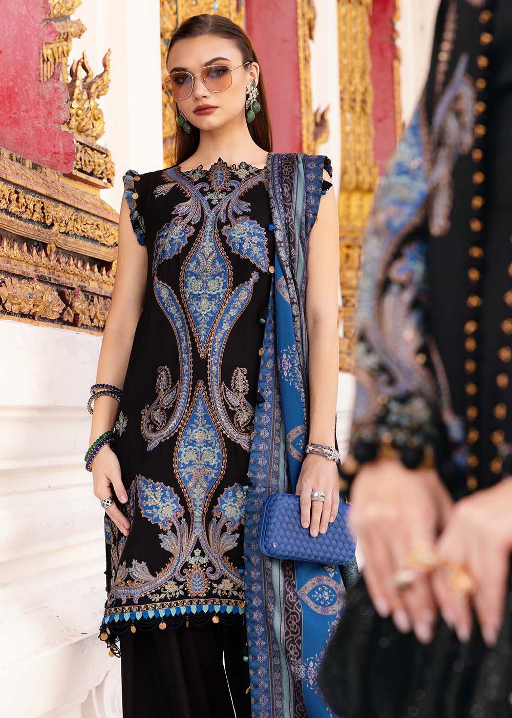 Buy Now M Prints Winter Collection '25 by Maria B | MPT-2806-B Online in USA, UK, Canada, France, Italy, Germany, Greece, Sweden, UAE & Worldwide at Empress.