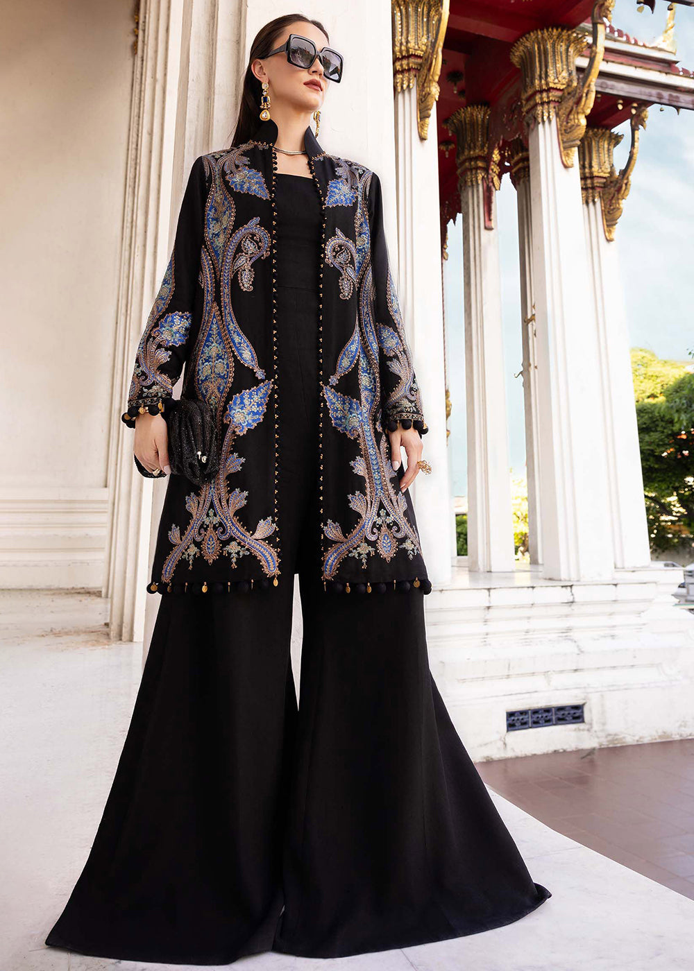 Buy Now M Prints Winter Collection '25 by Maria B | MPT-2806-B Online in USA, UK, Canada, France, Italy, Germany, Greece, Sweden, UAE & Worldwide at Empress.