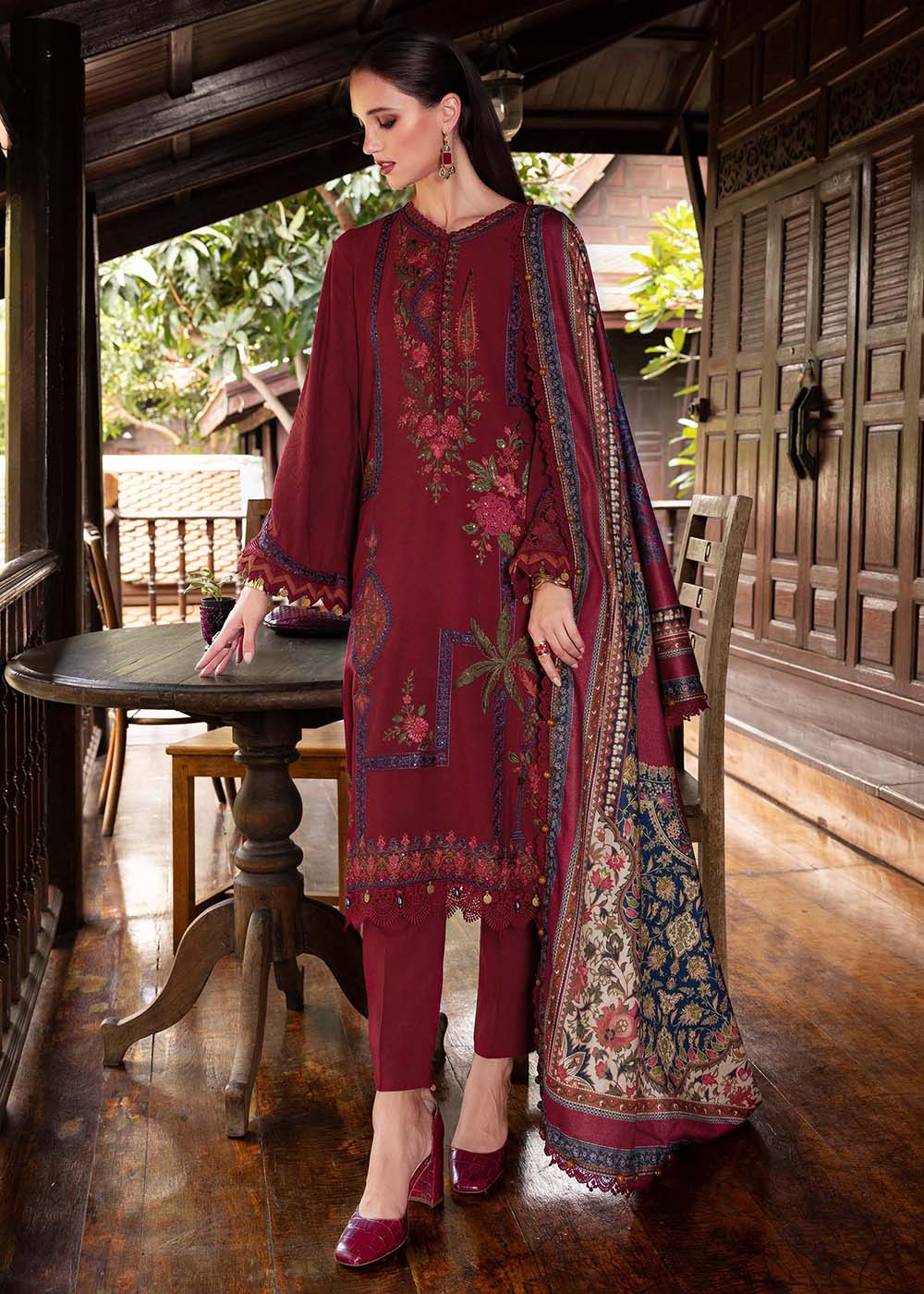 Buy Now M Prints Winter Collection '25 by Maria B | MPT-2807-A Online in USA, UK, Canada, France, Italy, Germany, Greece, Sweden, UAE & Worldwide at Empress.