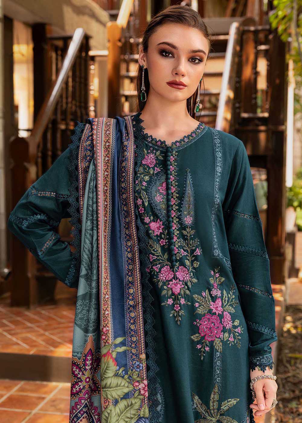 Buy Now M Prints Winter Collection '25 by Maria B | MPT-2807-B Online in USA, UK, Canada, France, Italy, Germany, Greece, Sweden, UAE & Worldwide at Empress.