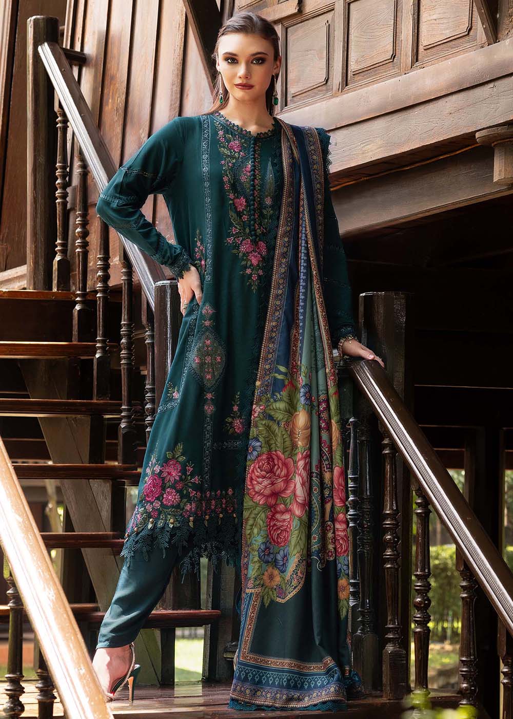 Buy Now M Prints Winter Collection '25 by Maria B | MPT-2807-B Online in USA, UK, Canada, France, Italy, Germany, Greece, Sweden, UAE & Worldwide at Empress.