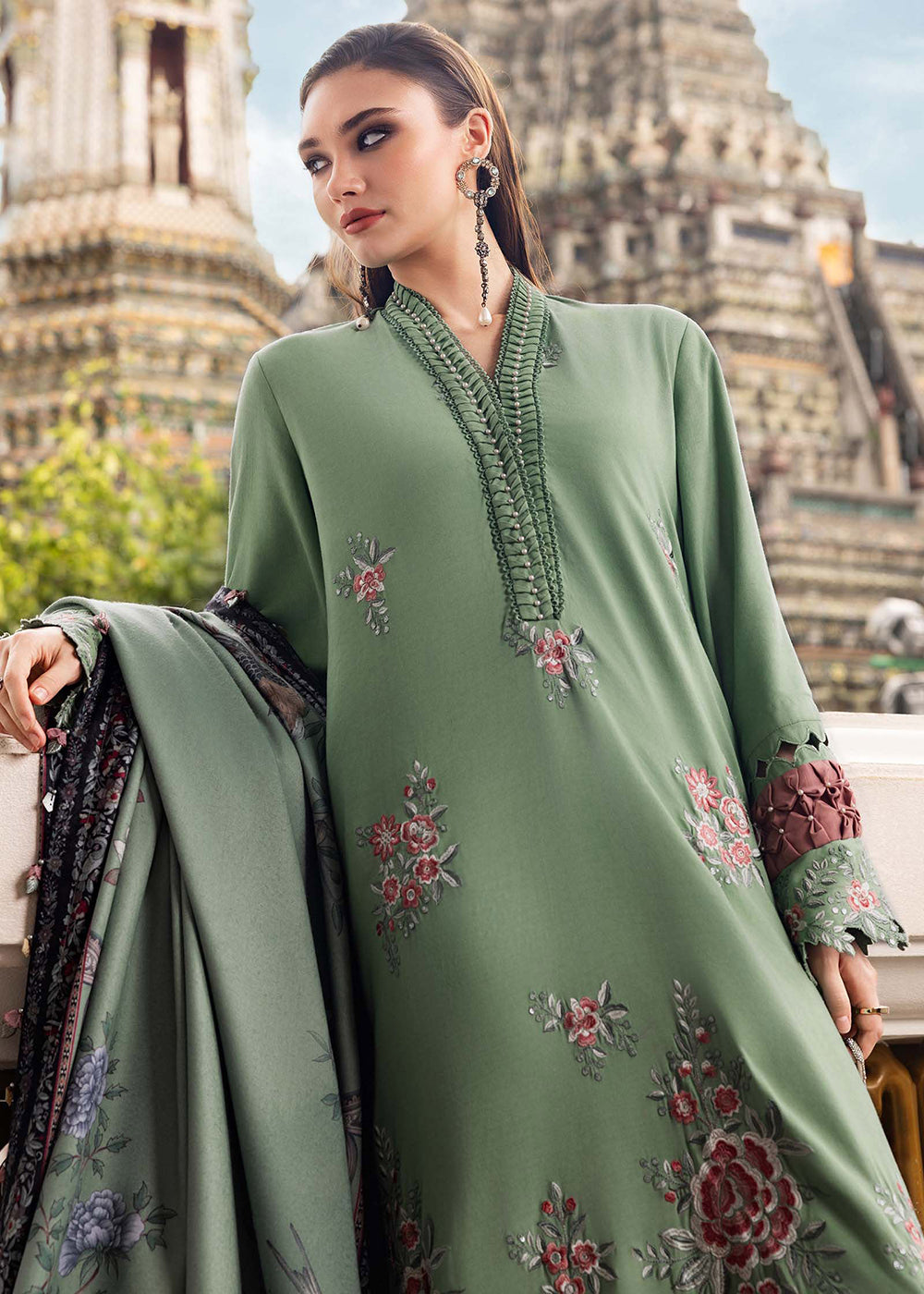 Buy Now M Prints Winter Collection '25 by Maria B | MPT-2808-A Online in USA, UK, Canada, France, Italy, Germany, Greece, Sweden, UAE & Worldwide at Empress.