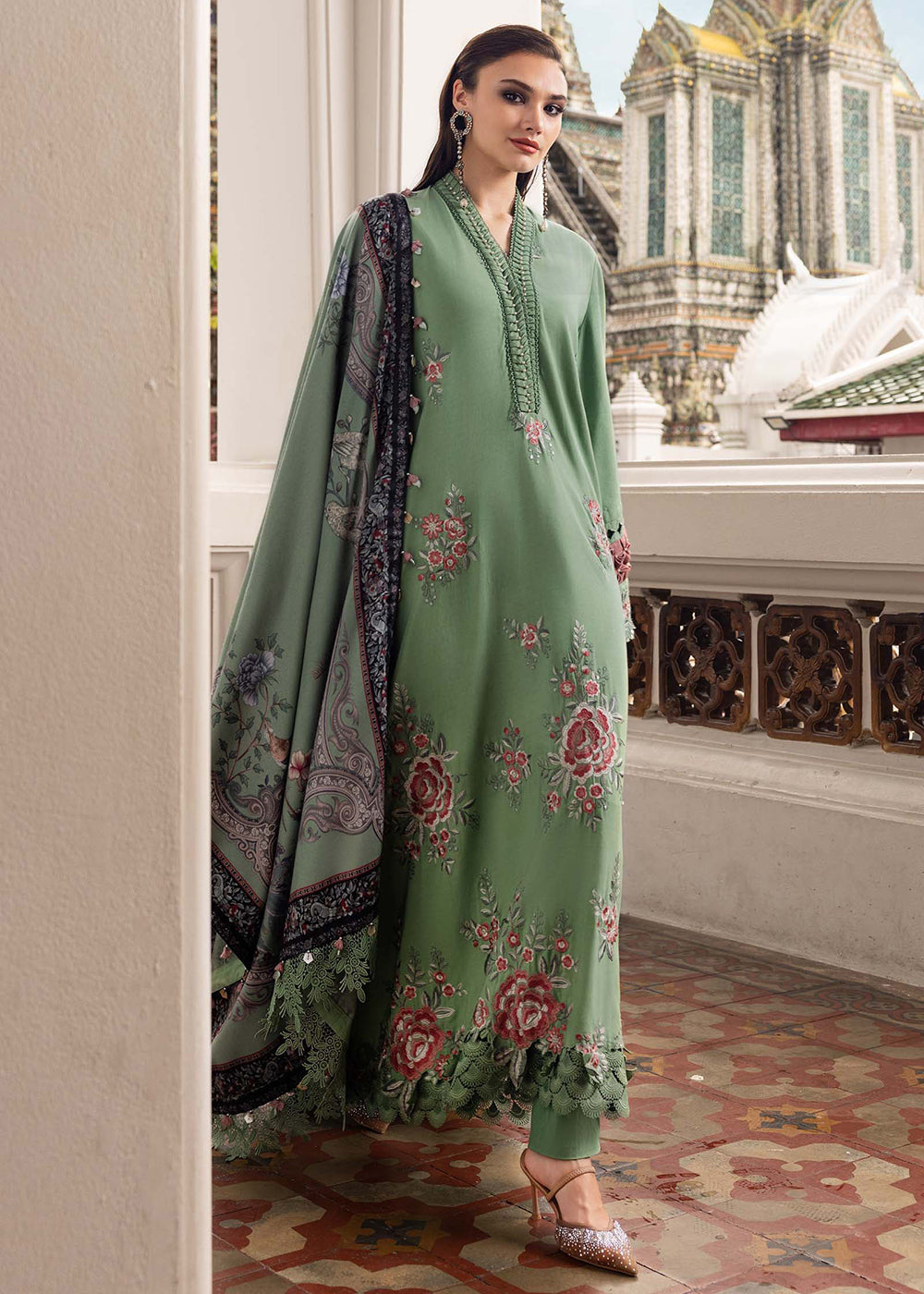 Buy Now M Prints Winter Collection '25 by Maria B | MPT-2808-A Online in USA, UK, Canada, France, Italy, Germany, Greece, Sweden, UAE & Worldwide at Empress.