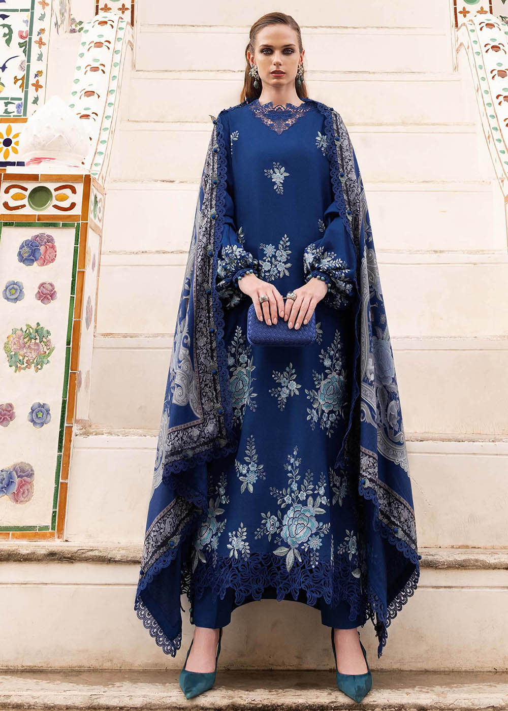 Buy Now M Prints Winter Collection '25 by Maria B | MPT-2808-B Online in USA, UK, Canada, France, Italy, Germany, Greece, Sweden, UAE & Worldwide at Empress.