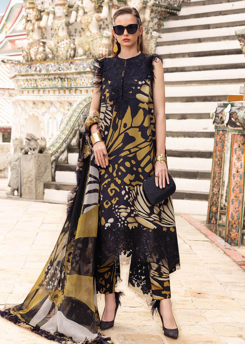 Buy Now M Prints Winter Collection '25 by Maria B | MPT-2809-B Online in USA, UK, Canada, France, Italy, Germany, Greece, Sweden, UAE & Worldwide at Empress.
