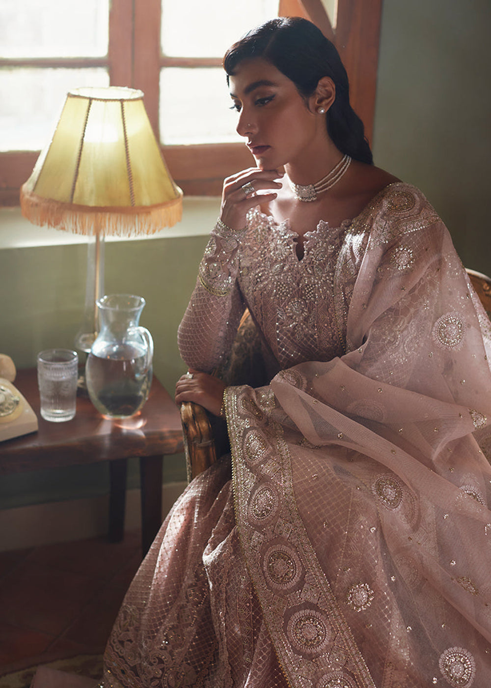 Buy Now Pink Organza Net Pakistani Suit | Mushq | Qala Kamdaani | Haniya Online in USA, UK, Canada & Worldwide at Empress Clothing.
