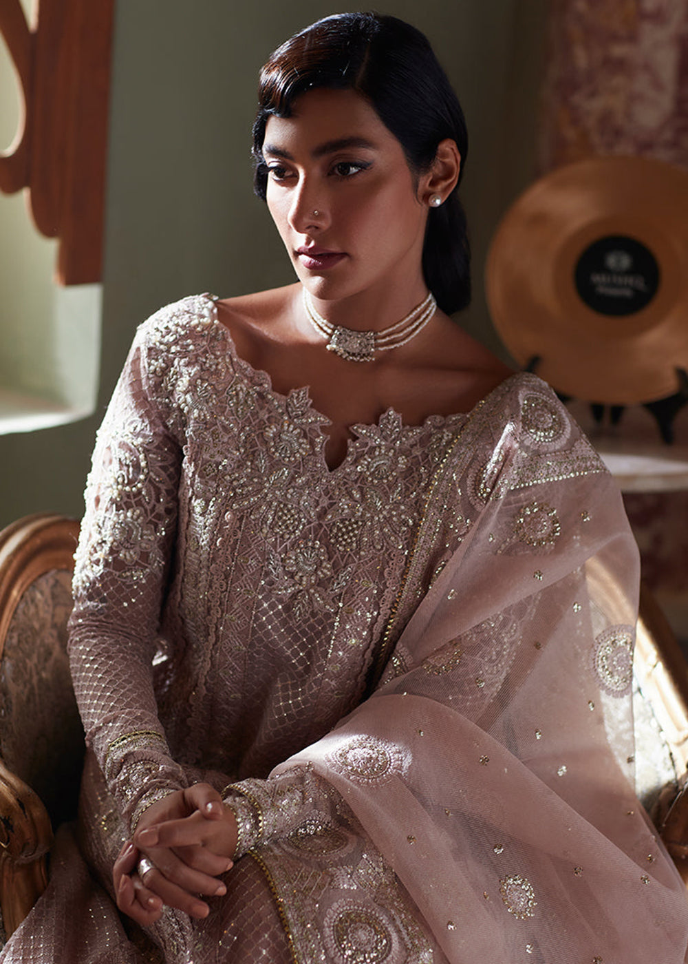 Buy Now Pink Organza Net Pakistani Suit | Mushq | Qala Kamdaani | Haniya Online in USA, UK, Canada & Worldwide at Empress Clothing.
