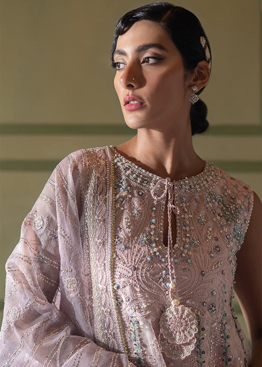 Buy Now Pink Organza Net Pakistani Suit | Mushq | Qala Kamdaani | Zoya Online in USA, UK, Canada & Worldwide at Empress Clothing.