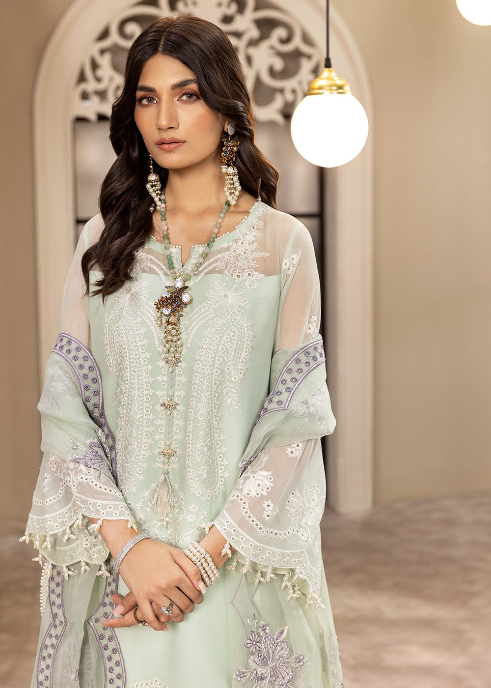 Buy Now Green Formal Suit - Alizeh - Dhaagay Formals '23 - V02D08 - Maheer Online in USA, UK, Canada & Worldwide at Empress Clothing. 