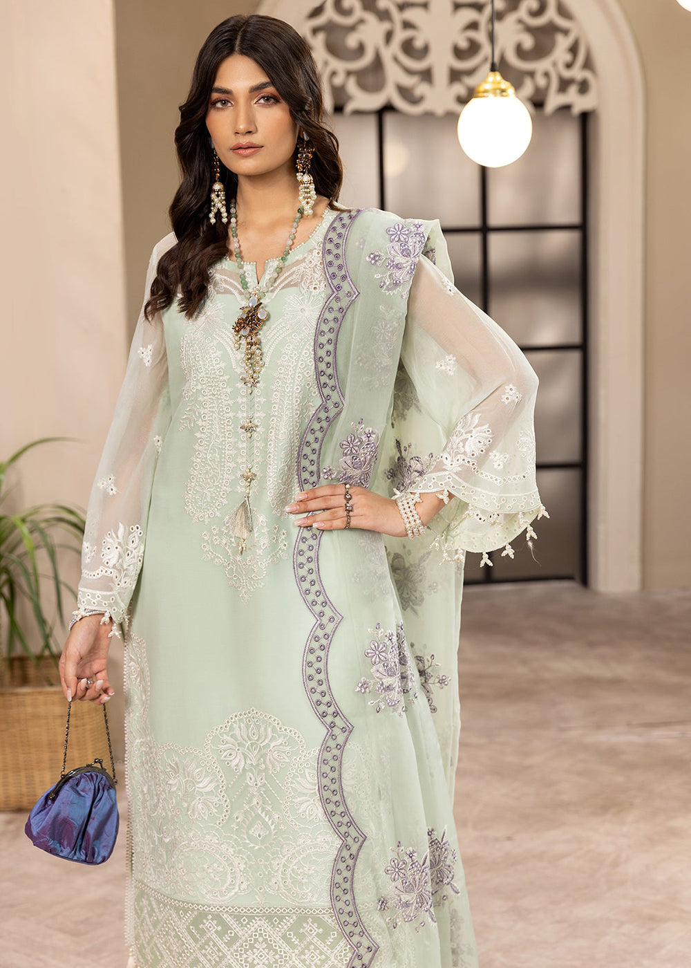 Buy Now Green Formal Suit - Alizeh - Dhaagay Formals '23 - V02D08 - Maheer Online in USA, UK, Canada & Worldwide at Empress Clothing. 