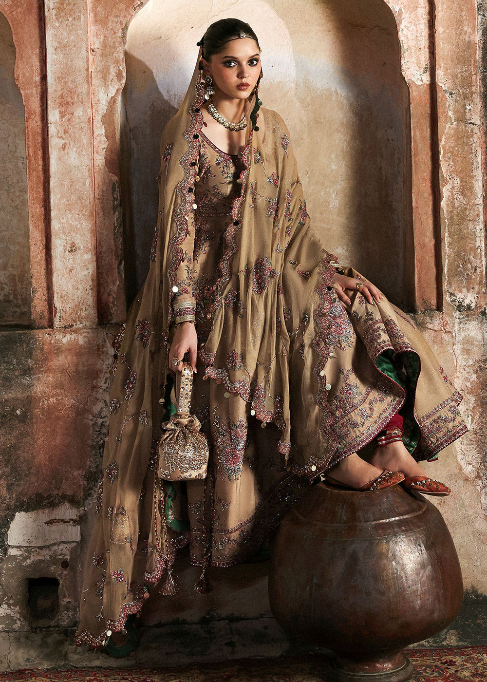 Buy Now Mussarat Wedding Formals by Hussain Rehar | Mahvash Online in US, UK, Canada, France, Italy, Germany, Greece, Sweden, Africa, UAE & Worldwide at Empress.