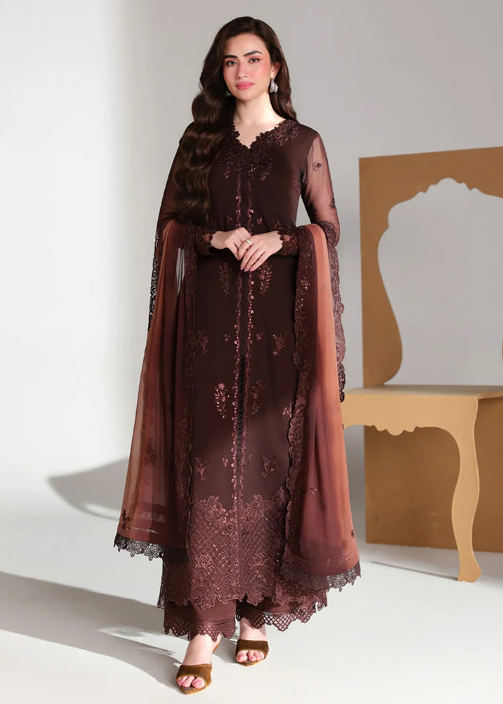 Buy Ensembles Embroidered Festive Chiffon 26 by Azure | Maison Mocha Online in US, UK, Canada, France, Greece, Germany, Sweden, Austria &amp; Worldwide at Empress.