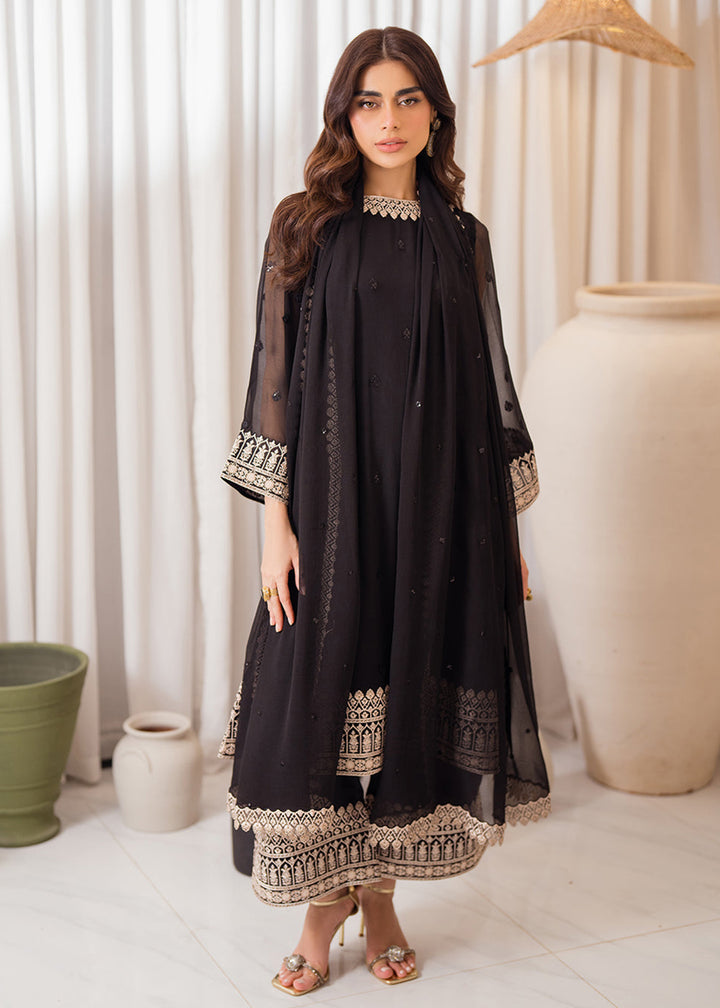 Buy Now 3 Pcs Embroidered Luxury Chiffon Formals '24 by Azure | Midnight Elegance Online at Empress Online in USA, UK, Canada & Worldwide at Empress Clothing. 