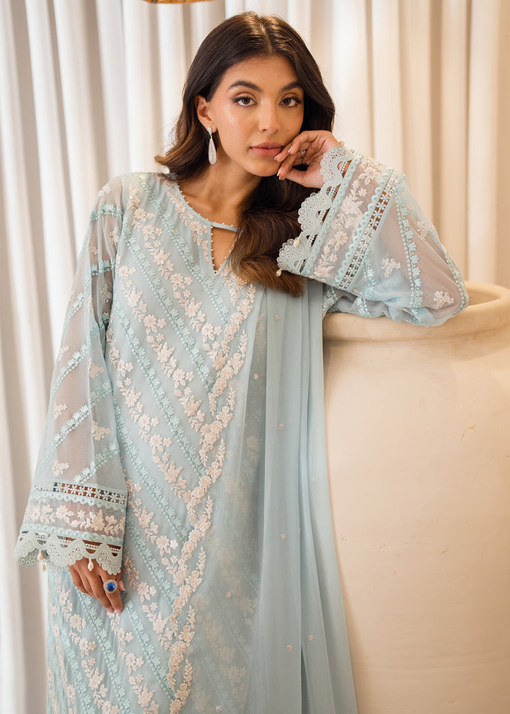 Buy Now 3 Pcs Embroidered Luxury Chiffon Formals '24 by Azure | Mint Glaze Online at Empress Online in USA, UK, Canada & Worldwide at Empress Clothing