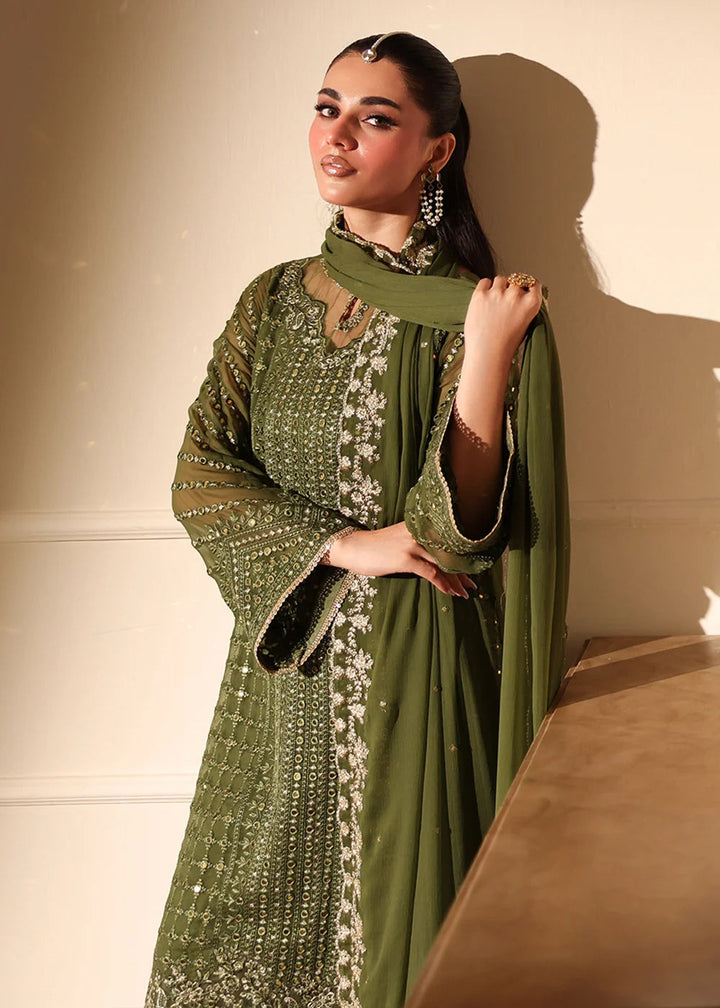 Buy Now Ensembles Party Wear '25 by Azure | Moss Glow Online in USA, UK, Canada, France, Italy, Germany, Greece, Sweden, Africa, UAE & Worldwide at Empress.