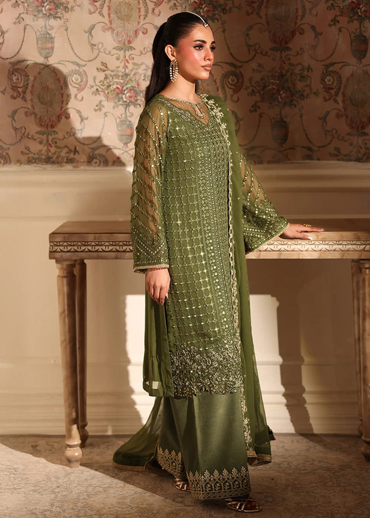 Buy Now Ensembles Party Wear '25 by Azure | Moss Glow Online in USA, UK, Canada, France, Italy, Germany, Greece, Sweden, Africa, UAE & Worldwide at Empress.