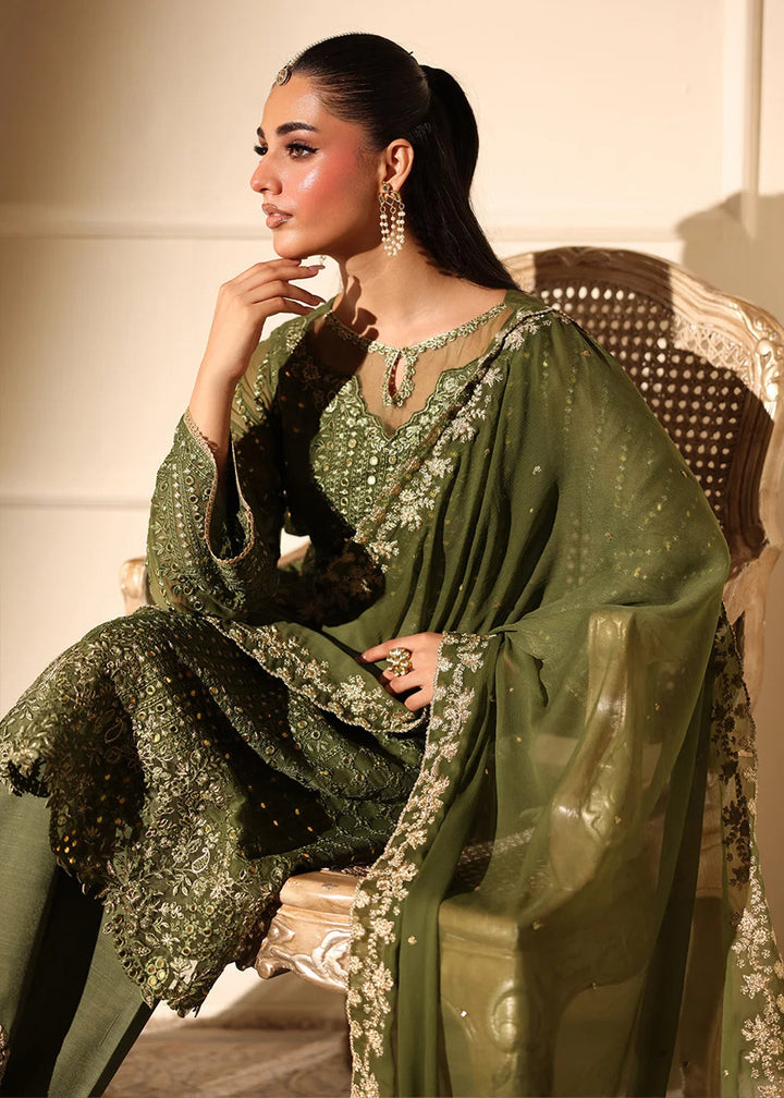 Buy Now Ensembles Party Wear '25 by Azure | Moss Glow Online in USA, UK, Canada, France, Italy, Germany, Greece, Sweden, Africa, UAE & Worldwide at Empress.