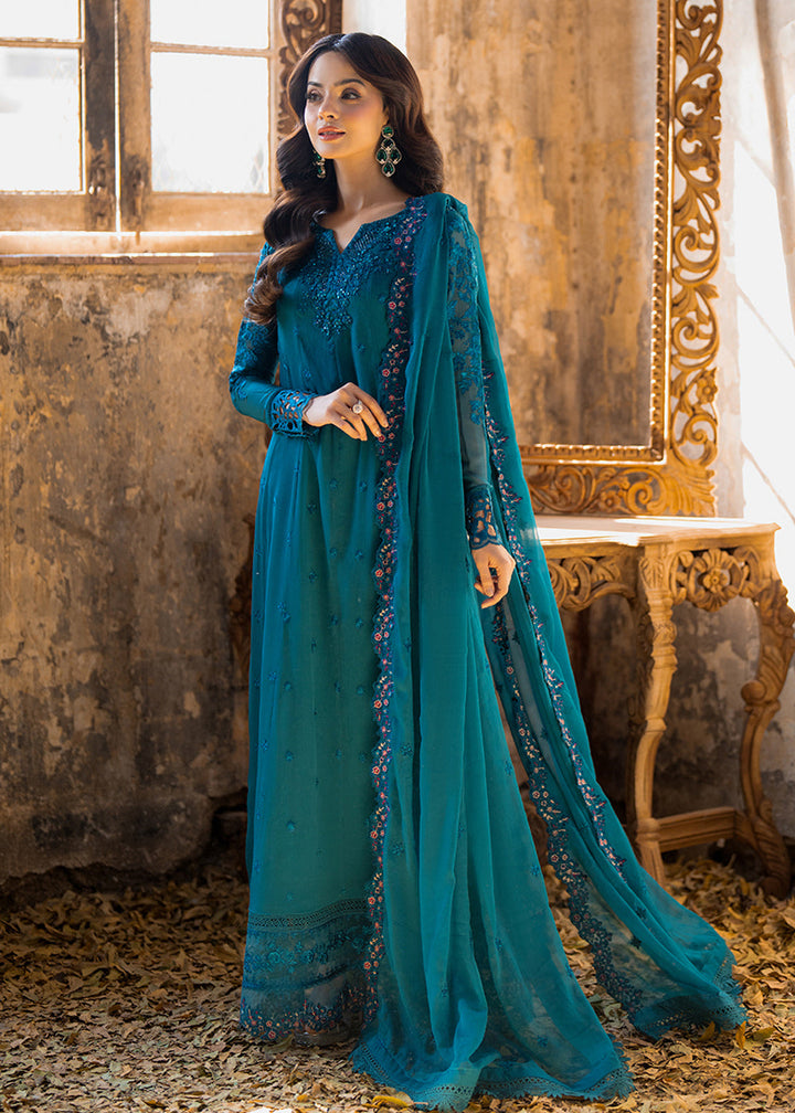 Buy Now Ensembles Embroidered Formals '25 by Azure | Mystic Teal Online in USA, UK, Canada & Worldwide at Empress Clothing.