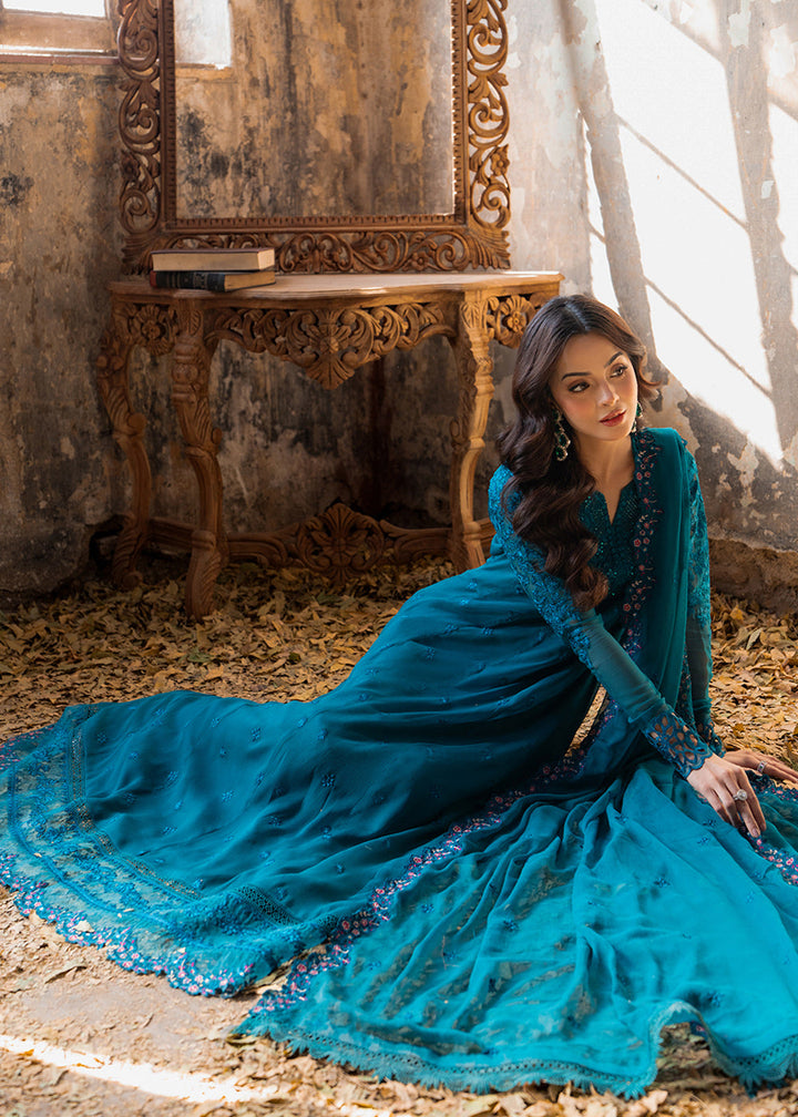 Buy Now Ensembles Embroidered Formals '25 by Azure | Mystic Teal Online in USA, UK, Canada & Worldwide at Empress Clothing.