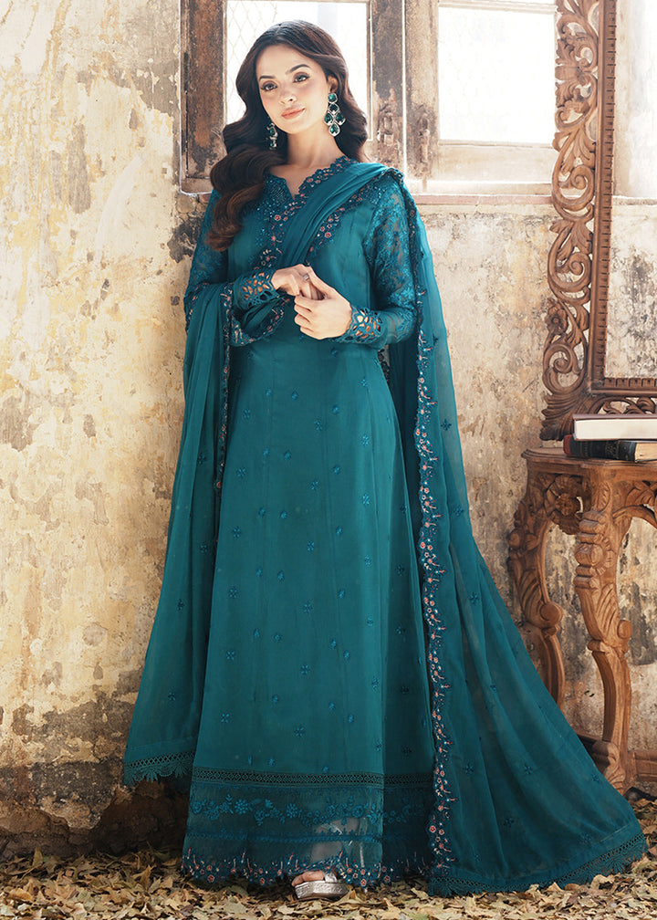 Buy Now Ensembles Embroidered Formals '25 by Azure | Mystic Teal Online in USA, UK, Canada & Worldwide at Empress Clothing.
