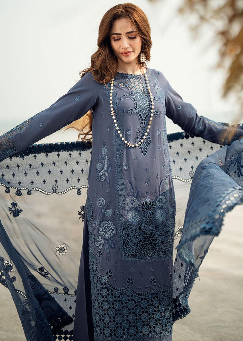 Buy Now Khuwab Unstitched Swiss Lawn '25 by Nureh | NE-146 Online in USA, UK, Canada, Italy, France, Norway, UAE & Worldwide at Empress Clothing.