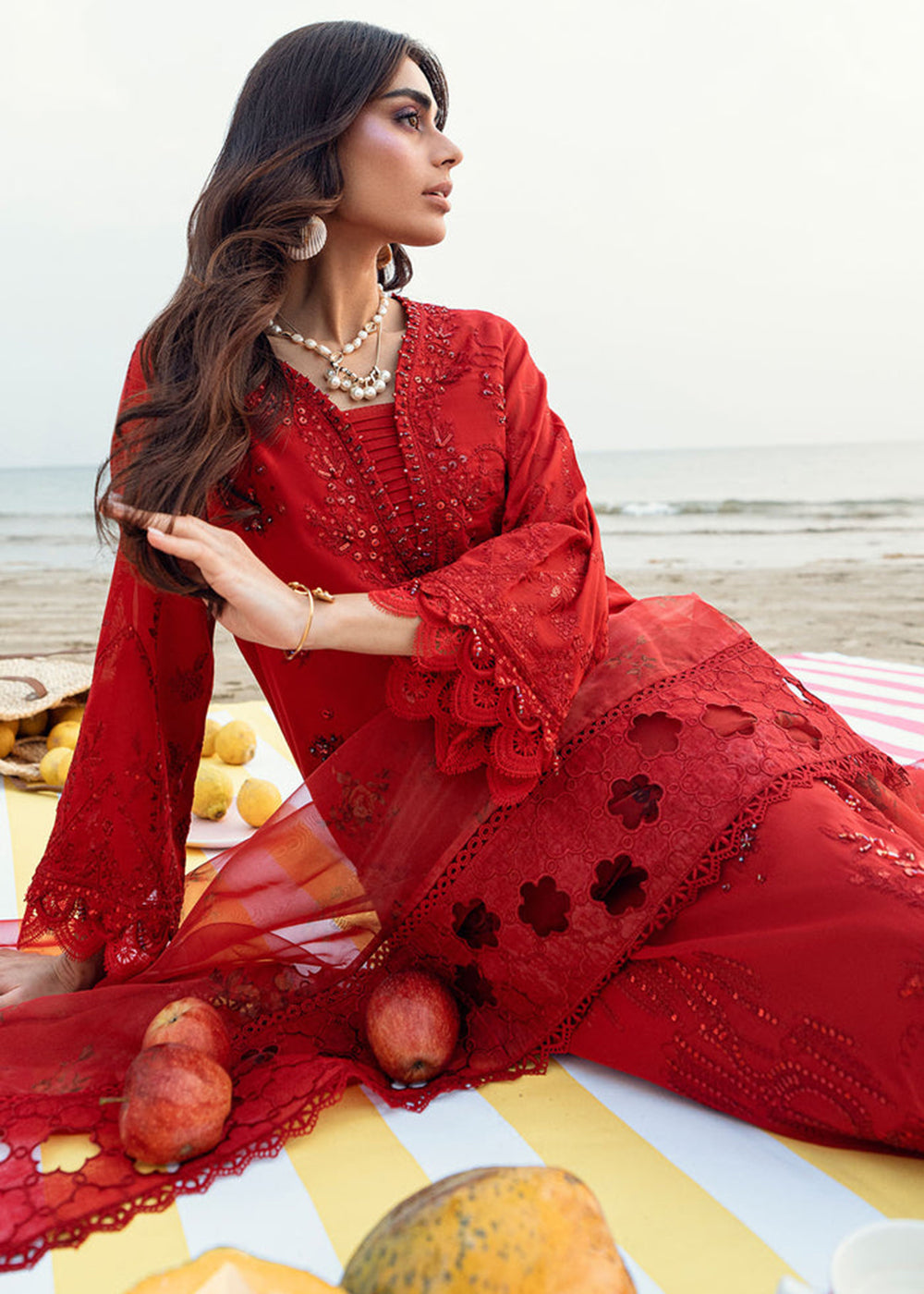 Buy Now Khuwab Unstitched Swiss Lawn '25 by Nureh | NE-147 Online in USA, UK, Canada, Italy, France, Norway, UAE & Worldwide at Empress Clothing.