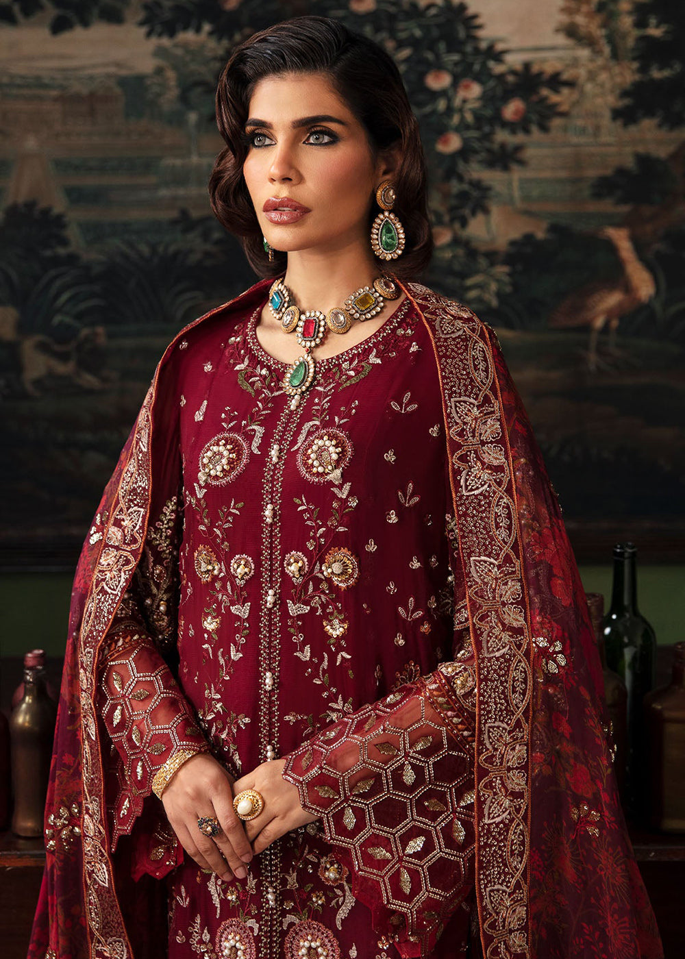 Buy Now Elanora Embroidered Formals' 23 by Nureh | NEL-33 Online at Empress Online in USA, UK, Canada & Worldwide at Empress Clothing.