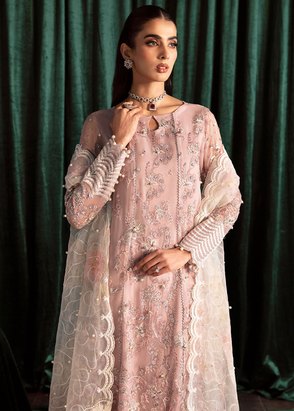 Buy Now Elanora Embroidered Formals' 24 by Nureh | NEL-44 Online at Empress Online in USA, UK, Canada & Worldwide at Empress Clothing.