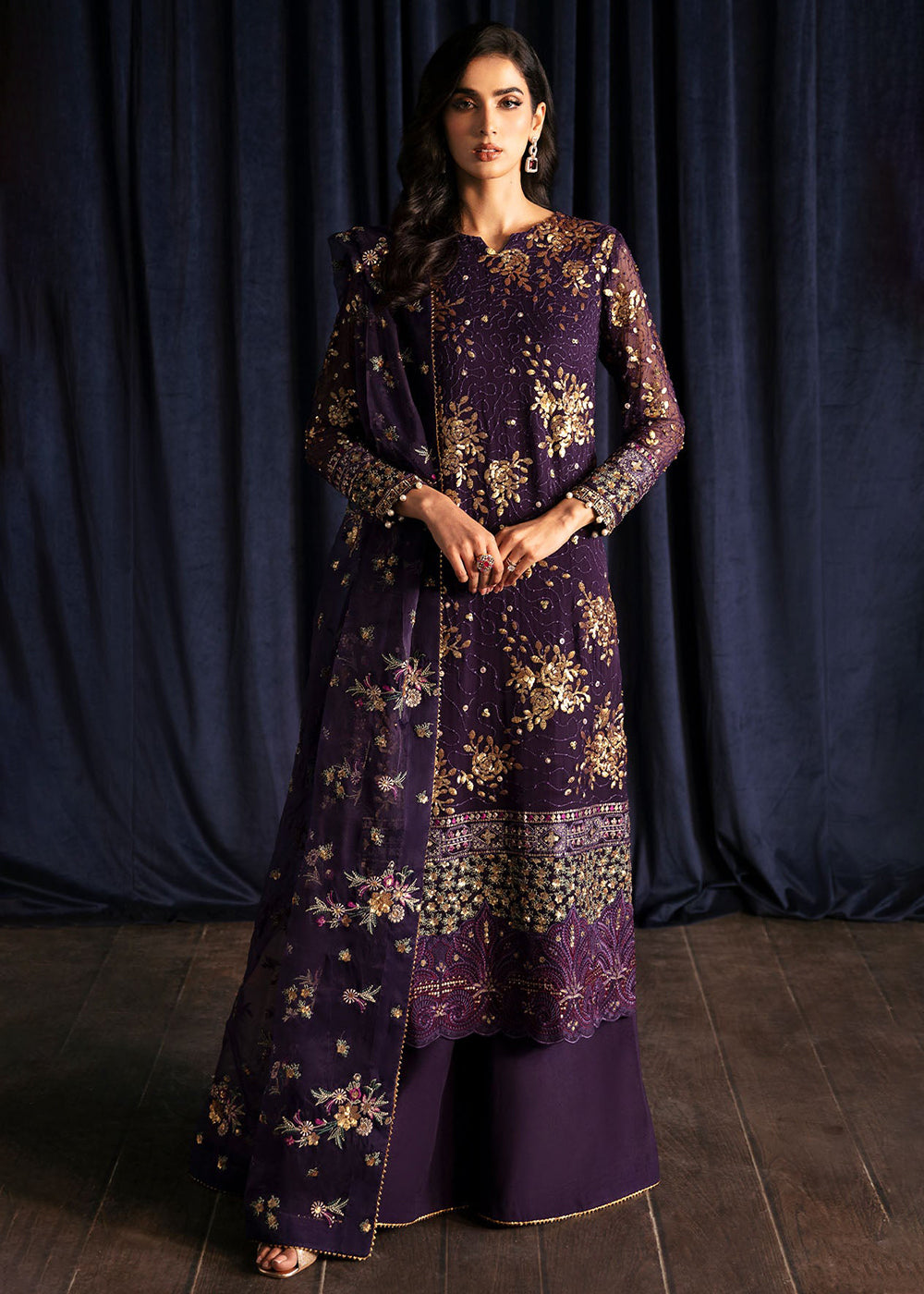 Buy Now Elanora Embroidered Formals' 24 by Nureh | NEL-45 Online at Empress Online in USA, UK, Canada & Worldwide at Empress Clothing.